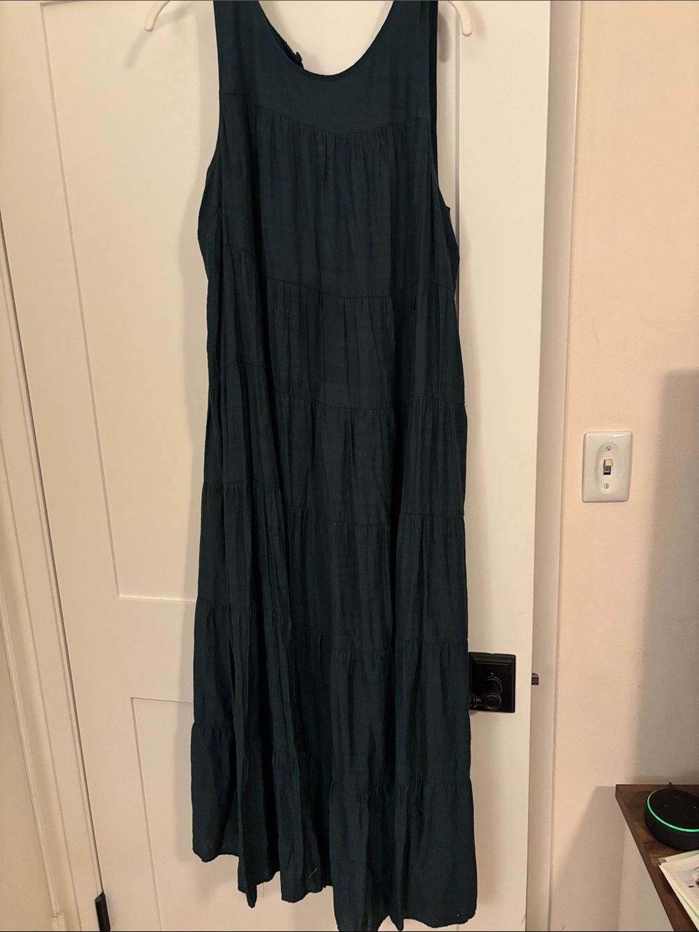 J. Jill Dark Teal Sleeveless Tiered Maxi Dress